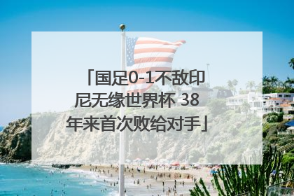 国足0-1不敌印尼无缘世界杯 38年来首次败给对手