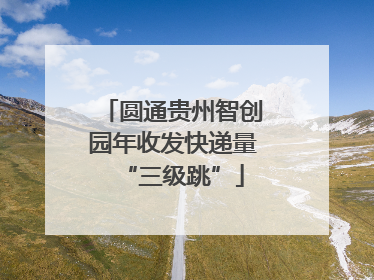 圆通贵州智创园年收发快递量“三级跳”