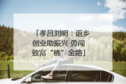 孝昌刘明：返乡创业助振兴 勇闯致富“桃”金路
