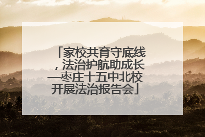 家校共育守底线，法治护航助成长—枣庄十五中北校开展法治报告会