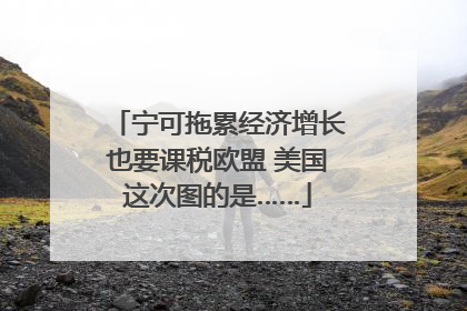 宁可拖累经济增长也要课税欧盟 美国这次图的是……