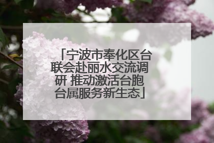 宁波市奉化区台联会赴丽水交流调研 推动激活台胞台属服务新生态