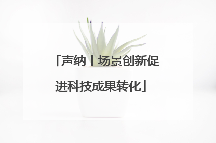 声纳丨场景创新促进科技成果转化