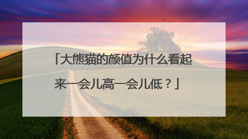 大熊猫的颜值为什么看起来一会儿高一会儿低？