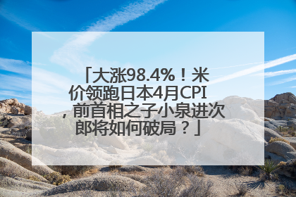 大涨98.4%！米价领跑日本4月CPI，前首相之子小泉进次郎将如何破局？