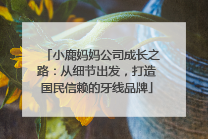 小鹿妈妈公司成长之路：从细节出发，打造国民信赖的牙线品牌