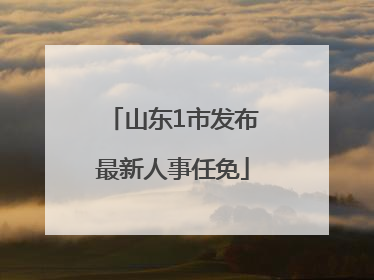 山东1市发布最新人事任免