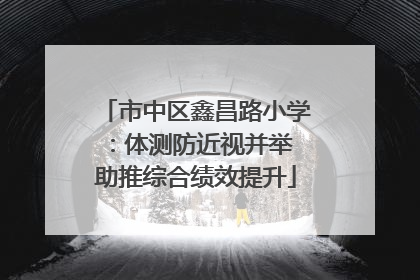 市中区鑫昌路小学：体测防近视并举 助推综合绩效提升