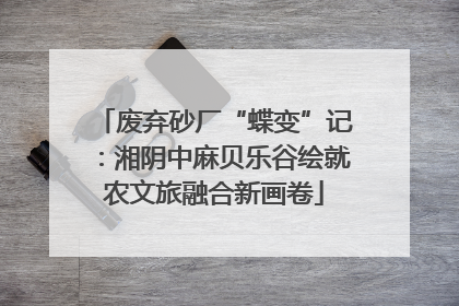 废弃砂厂“蝶变”记：湘阴中麻贝乐谷绘就农文旅融合新画卷
