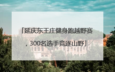延庆东王庄健身跑越野赛，300名选手竞逐山野