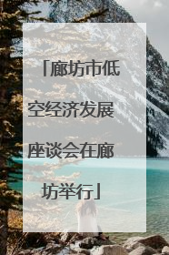 廊坊市低空经济发展座谈会在廊坊举行