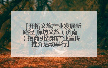 开拓文旅产业发展新路径 廊坊文旅（济南）招商引资和产业宣传推介活动举行