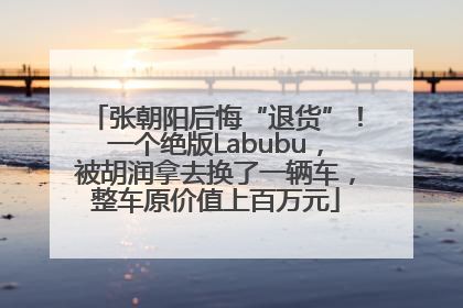 张朝阳后悔“退货”！一个绝版Labubu，被胡润拿去换了一辆车，整车原价值上百万元