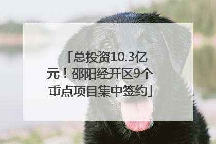 总投资10.3亿元！邵阳经开区9个重点项目集中签约