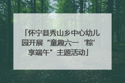 怀宁县秀山乡中心幼儿园开展“童趣六一‘粽’享端午”主题活动