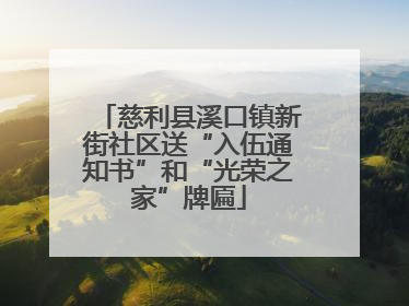 慈利县溪口镇新街社区送“入伍通知书”和“光荣之家”牌匾