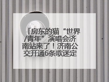 房东的猫“世界/青年”演唱会济南站来了！济南公交开通6条歌迷定制专线
