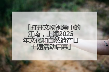 打开文物视角中的江南，上海2025年文化和自然遗产日主题活动启幕