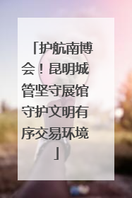 护航南博会！昆明城管坚守展馆守护文明有序交易环境