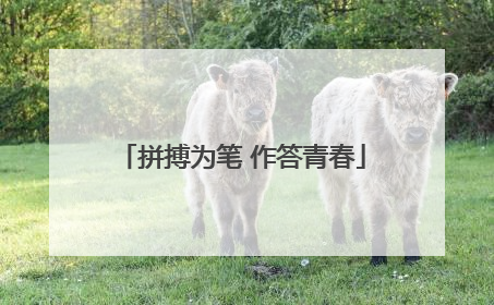 拼搏为笔 作答青春