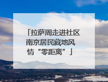 拉萨周走进社区 南京居民藏地风情“零距离”