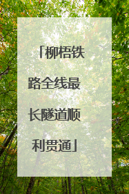 柳梧铁路全线最长隧道顺利贯通