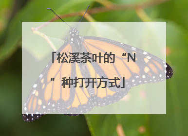 松溪茶叶的“N”种打开方式