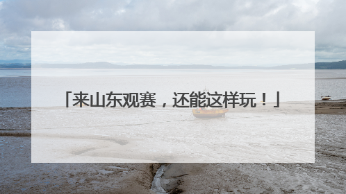 来山东观赛，还能这样玩！