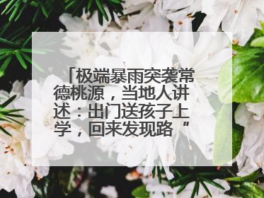 极端暴雨突袭常德桃源，当地人讲述：出门送孩子上学，回来发现路“不见”了