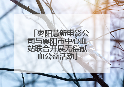 枣阳慧新电影公司与襄阳市中心血站联合开展无偿献血公益活动