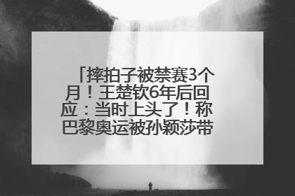摔拍子被禁赛3个月！王楚钦6年后回应：当时上头了！称巴黎奥运被孙颖莎带着打，搭档8年“一个眼神就能懂”
