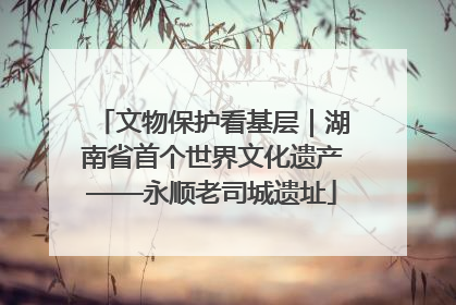 文物保护看基层｜湖南省首个世界文化遗产——永顺老司城遗址