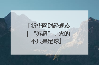 新华网财经观察｜“苏超”，火的不只是足球
