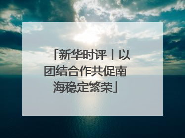 新华时评丨以团结合作共促南海稳定繁荣