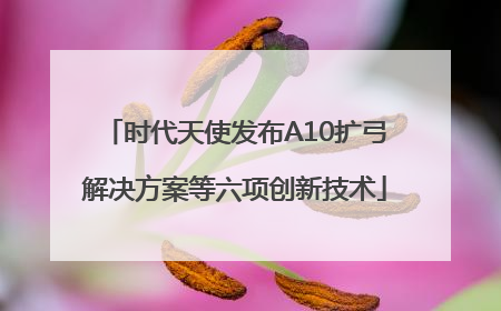 时代天使发布A10扩弓解决方案等六项创新技术