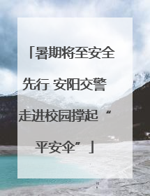 暑期将至安全先行 安阳交警走进校园撑起“平安伞”