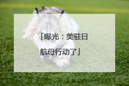 曝光：美驻日航母行动了