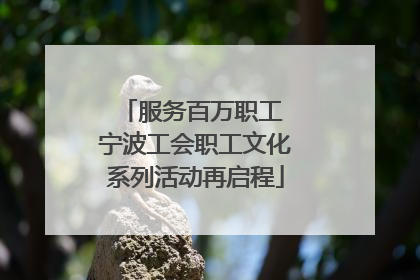 服务百万职工 宁波工会职工文化系列活动再启程