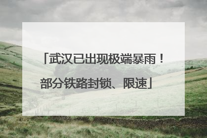武汉已出现极端暴雨！部分铁路封锁、限速