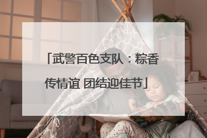 武警百色支队：粽香传情谊 团结迎佳节