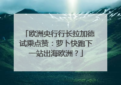 欧洲央行行长拉加德试乘点赞：萝卜快跑下一站出海欧洲？