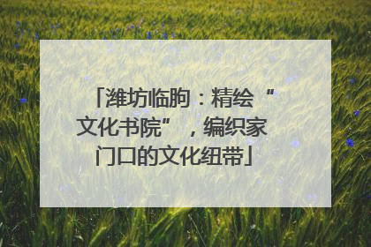 潍坊临朐：精绘“文化书院”，编织家门口的文化纽带