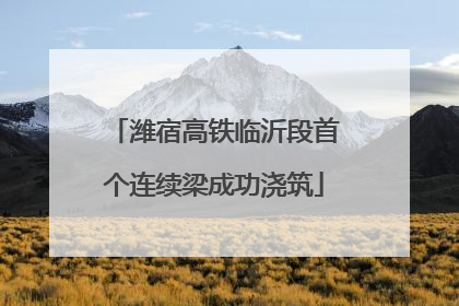 潍宿高铁临沂段首个连续梁成功浇筑