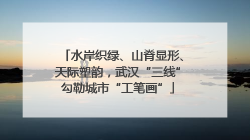 水岸织绿、山脊显形、天际塑韵，武汉“三线”勾勒城市“工笔画”