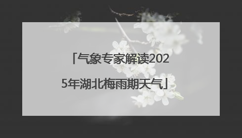 气象专家解读2025年湖北梅雨期天气