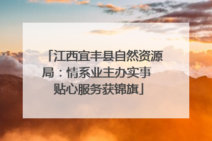 江西宜丰县自然资源局：情系业主办实事 贴心服务获锦旗