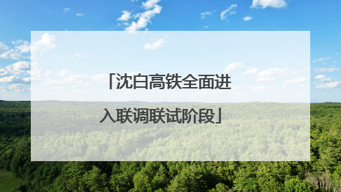 沈白高铁全面进入联调联试阶段
