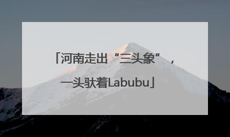 河南走出“三头象”，一头驮着Labubu