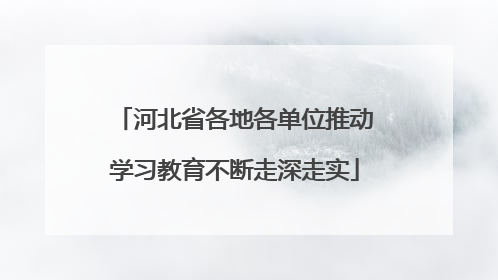 河北省各地各单位推动学习教育不断走深走实