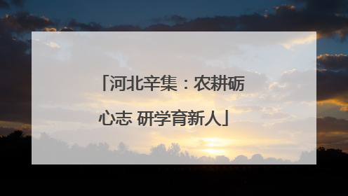 河北辛集：农耕砺心志 研学育新人